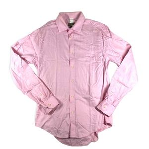 Zara Shirt Mens Large Pink Long Sleeve Button Down Slim Fit